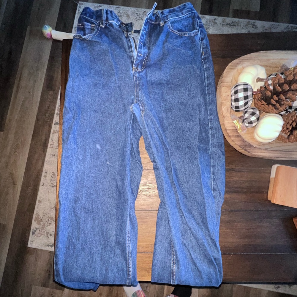 Blue flare jeans